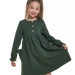 Платье для девочек Mini Maxi, модель 7438, цвет хаки/зеленый 