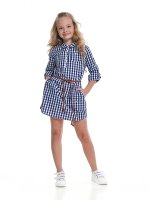 Платье для девочек Mini Maxi, модель 2623, цвет синий/клетка
