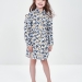 Платье для девочек Mini Maxi, модель 6365, цвет голубой/мультиколор 