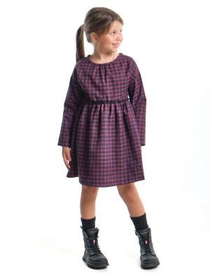 Платье для девочек Mini Maxi, модель 6820, цвет синий/красный/клетка