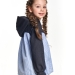 Джемпер для девочек Mini Maxi, модель 6259, цвет темно-синий/клетка 