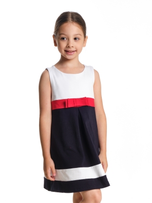 Платье для девочек Mini Maxi, модель 1809, цвет синий/белый