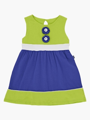 Платье для девочек Mini Maxi, модель 3165, цвет салатовый/синий