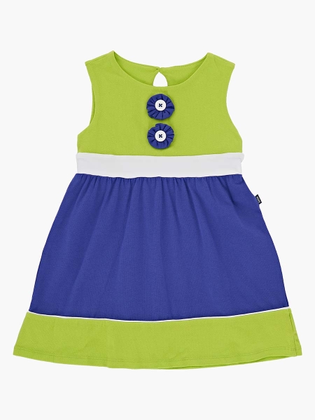 Платье для девочек Mini Maxi, модель 3165, цвет салатовый/синий 