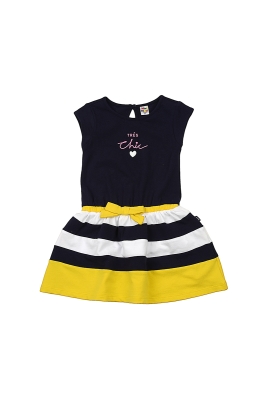 Платье для девочек Mini Maxi, модель 3152, цвет синий/желтый
