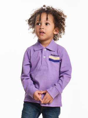 Рубашка-поло для мальчиков Mini Maxi, модель 0099, цвет сиреневый