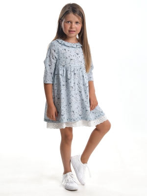 Платье для девочек Mini Maxi, модель 7779, цвет голубой/мультиколор