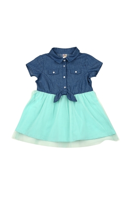 Платье для девочек Mini Maxi, модель 3984, цвет синий/бирюзовый