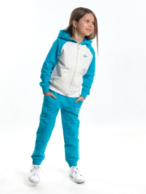 Спортивный костюм для девочек Mini Maxi, модель 1626, цвет бирюзовый/бирюзовый