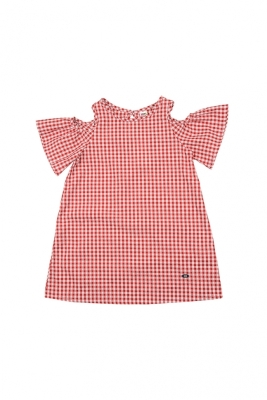 Платье для девочек Mini Maxi, модель 4886, цвет красный/клетка