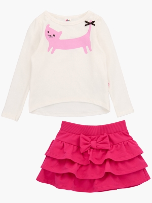 Комплект одежды для девочек Mini Maxi, модель 0425/0426, цвет розовый/малиновый