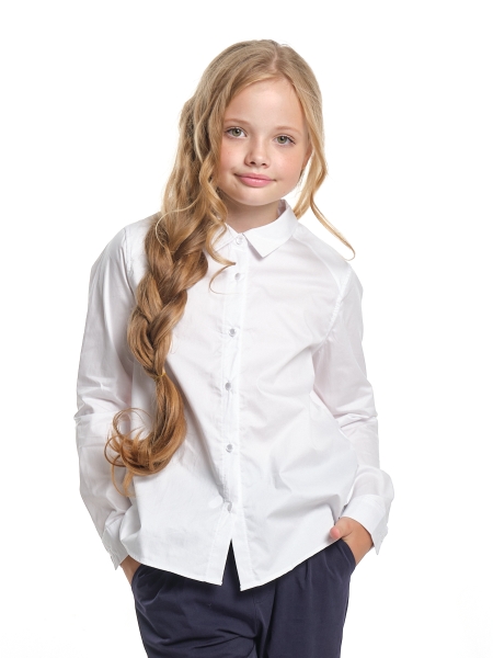 Блузка для девочек Mini Maxi, модель 7818, цвет белый 