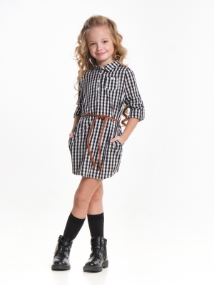 Платье для девочек Mini Maxi, модель 2623, цвет черный/клетка