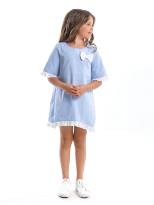 Платье для девочек Mini Maxi, модель 48332, цвет голубой