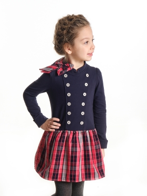 Платье для девочек Mini Maxi, модель 4835, цвет синий/красный