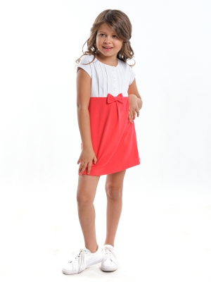 Платье для девочек Mini Maxi, модель 3144, цвет белый/коралловый