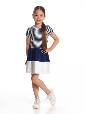 Платье для девочек Mini Maxi, модель 1435, цвет синий/белый