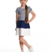 Платье для девочек Mini Maxi, модель 1435, цвет синий/белый 