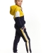 Спортивный костюм для девочек Mini Maxi, модель 7226, цвет горчичный/синий 