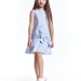 Платье для девочек Mini Maxi, модель 4703, цвет голубой/клетка 