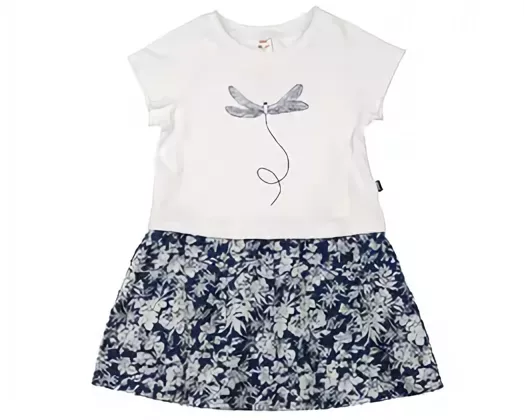 Платье для девочек Mini Maxi, модель 2951, цвет белый/синий 