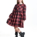 Платье для девочек Mini Maxi, модель 7787, цвет красный/клетка 