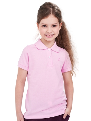 Футболка-поло для девочек Mini Maxi, модель 0366, цвет розовый