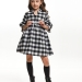 Платье для девочек Mini Maxi, модель 6268, цвет черный/белый/клетка 