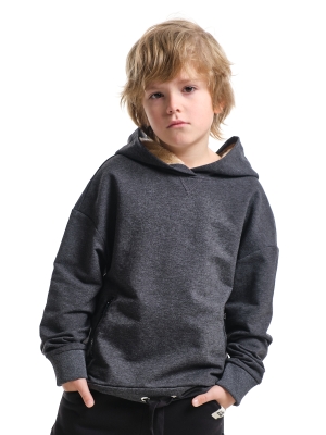 Джкемпер для мальчиков Mini Maxi, модель 7726, цвет черный/меланж