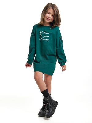 Платье для девочек Mini Maxi, модель 8054, цвет темно-зеленый