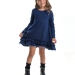 Платье для девочек Mini Maxi, модель 6806, цвет синий/синий/мультиколор 