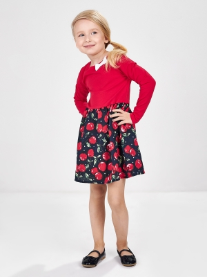 Платье для девочек Mini Maxi, модель 3761, цвет красный/мультиколор