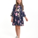 Платье для девочек Mini Maxi, модель 6531, цвет синий/мультиколор 