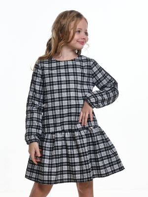 Платье для девочек Mini Maxi, модель 7285, цвет черный/белый/клетка
