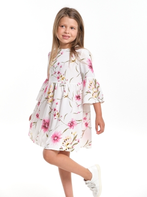 Платье для девочек Mini Maxi, модель 6531, цвет белый/мультиколор