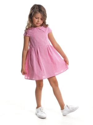 Платье для девочек Mini Maxi, модель 6448, цвет малиновый/клетка