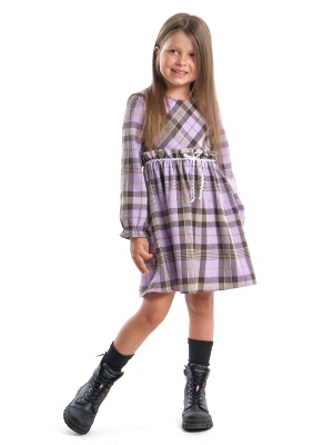 Платье для девочек Mini Maxi, модель 7351, цвет сиреневый/клетка