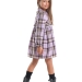 Платье для девочек Mini Maxi, модель 7351, цвет сиреневый/клетка 