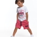 Комплект одежды для мальчиков Mini Maxi, модель 7621/7622, цвет белый/красный 