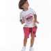 Комплект одежды для мальчиков Mini Maxi, модель 7621/7622, цвет белый/красный 