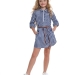 Платье для девочек Mini Maxi, модель 2623, цвет синий/клетка 