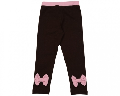 Легинсы для девочек Mini Maxi, модель 0659, цвет коричневый/розовый