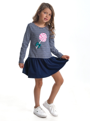 Платье для девочек Mini Maxi, модель 3958, цвет мультиколор/синий
