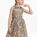 Платье для девочек Mini Maxi, модель 7686, цвет хаки/мультиколор 
