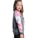 Свитшот для девочек Mini Maxi, модель 2072, цвет серый/розовый 