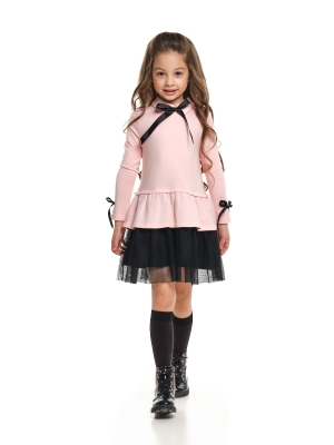 Платье для девочек Mini Maxi, модель 7312, цвет розовый/черный