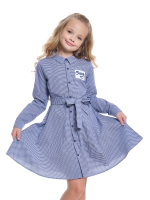 Платье для девочек Mini Maxi, модель 3736, цвет синий/мультиколор/мультиколор