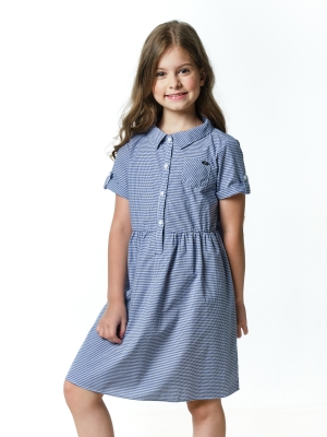 Платье для девочек Mini Maxi, модель 2684, цвет синий/клетка