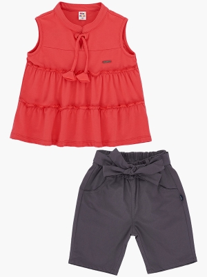 Комплект одежды для девочек Mini Maxi, модель 6506/6509, цвет коралловый