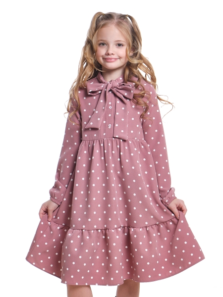Платье для девочек Mini Maxi, модель 7014, цвет розовый/мультиколор 